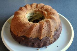Marmorkuchen gebacken