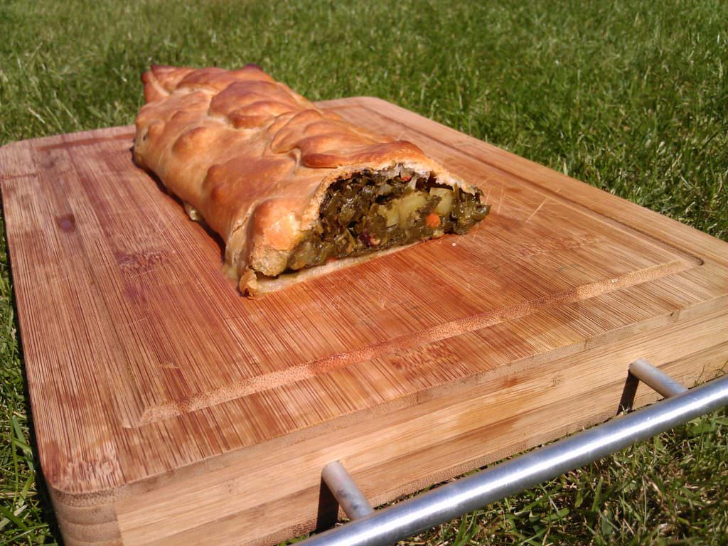 veganer Spinatstrudel