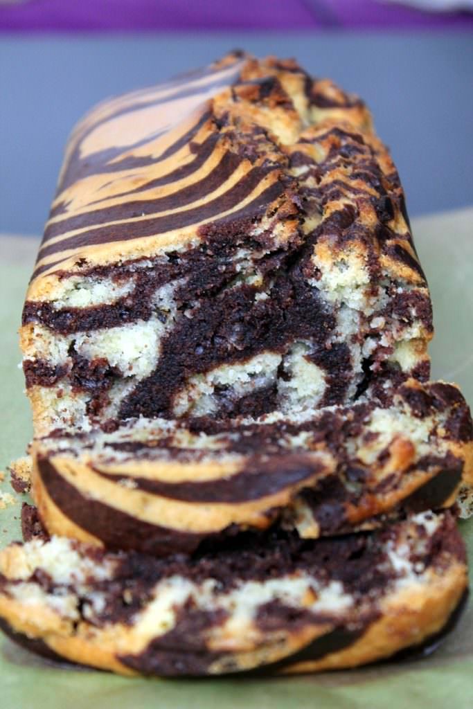 Zebrakuchen angeschnitten