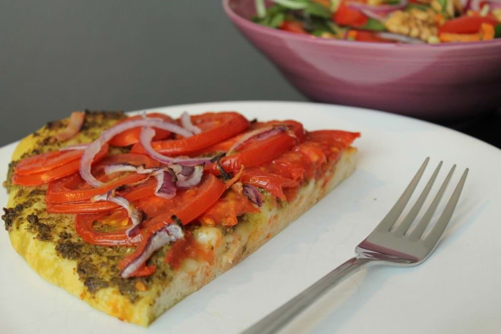 Pizza vegan pesto