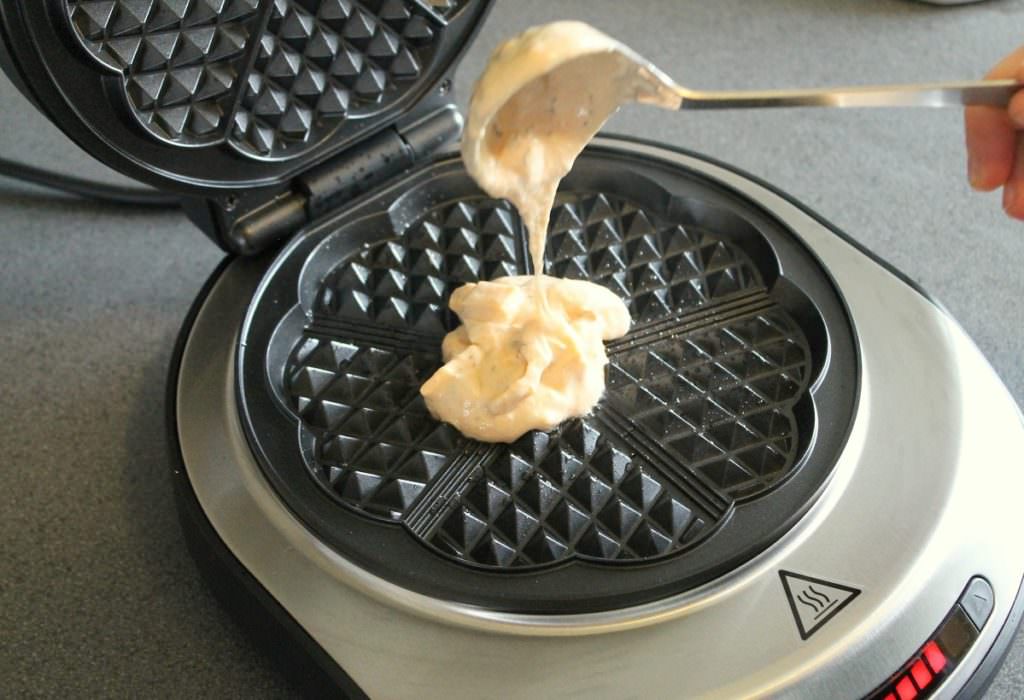 Pizzawaffeln vegan Waffeleisen