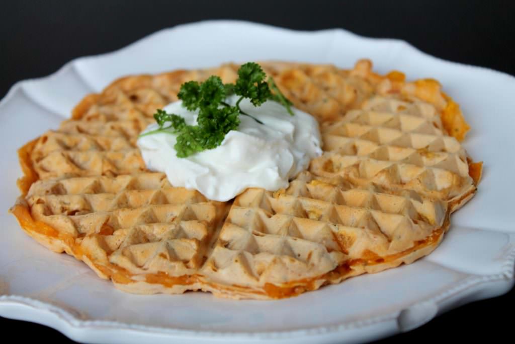 Herzhafte Waffeln